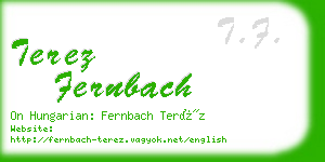 terez fernbach business card